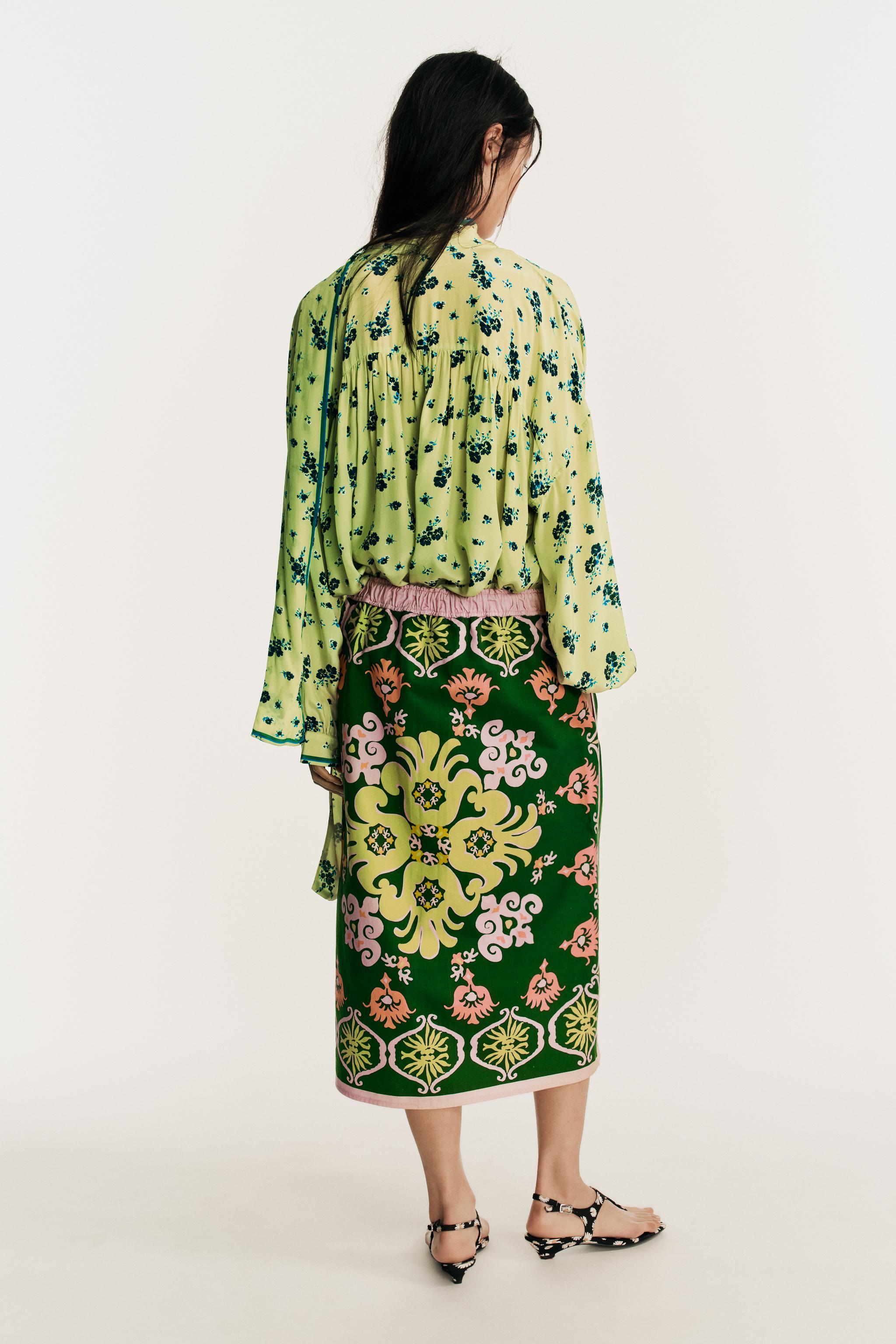 Zara LIMITED EDITION FİYONKLU DESENLİ GÖMLEK görsel 5