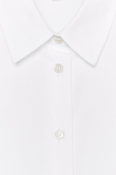 ZW COLLECTION POPLIN SHIRT - White by Zara - Image 3