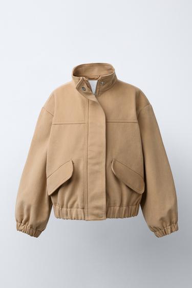 Zara TWILL JACKET - taupe brown - Image 0