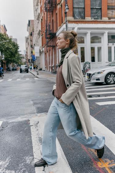 SOFT BASIC COAT - Mink marl by Zara