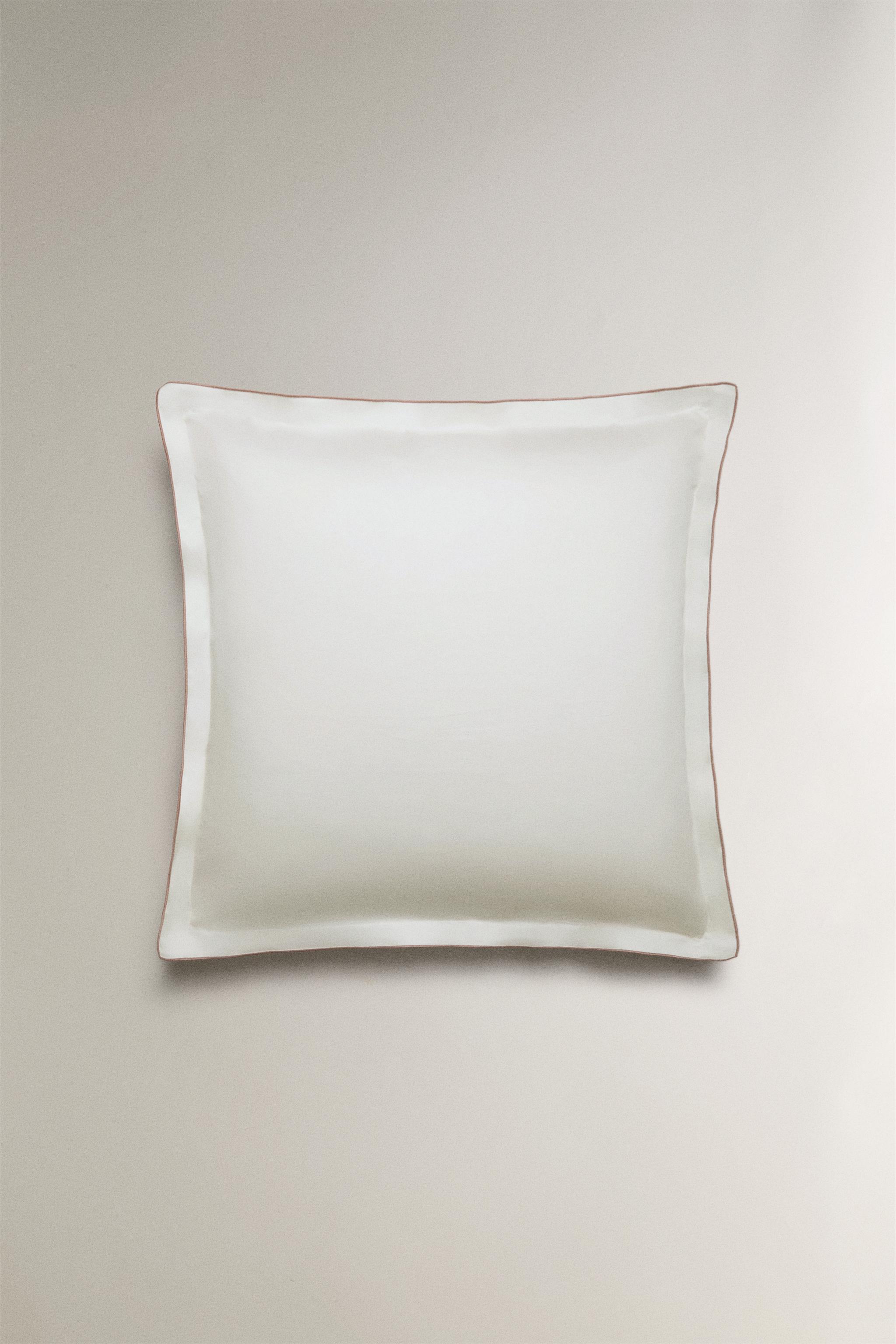 OVERLOCK SATEEN PILLOWCASE — Pink