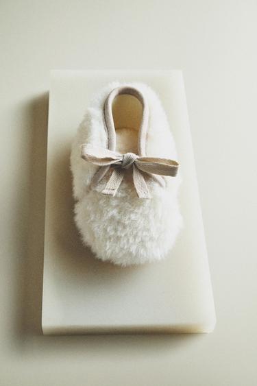 FAUX SHEARLING BOOTIES — Beige 1