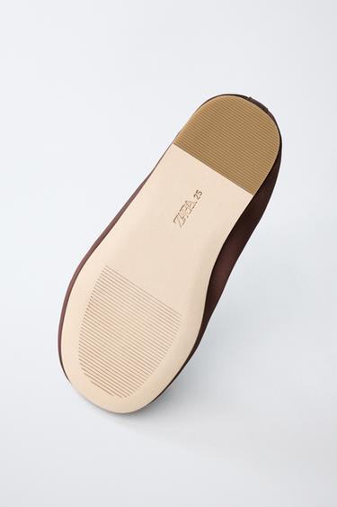 LIMITED EDITION BOW BALLET FLATS - Burgundy Red by Zara - Image 6