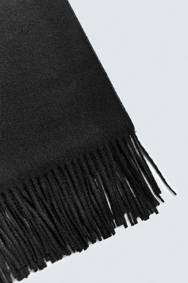 ÉCHARPE À FRANGES - Noir de Zara - Image 1