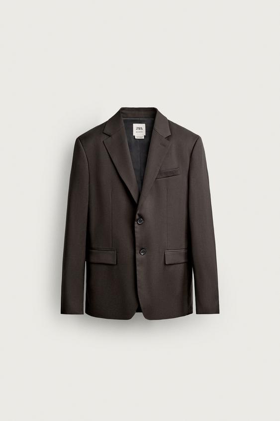 BLAZER TRAJE 100% LANA - Marrón de Zara - Imagen 0