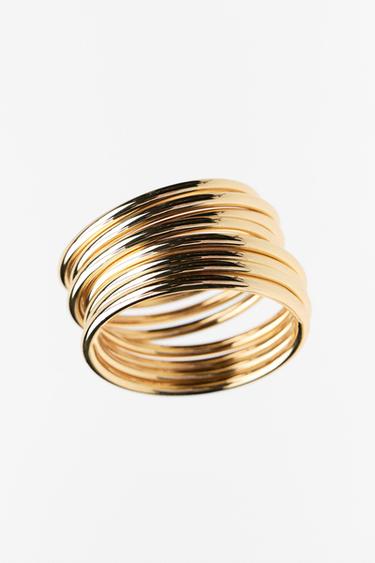 PACK OF METALLIC BANGLES - Golden by Zara
