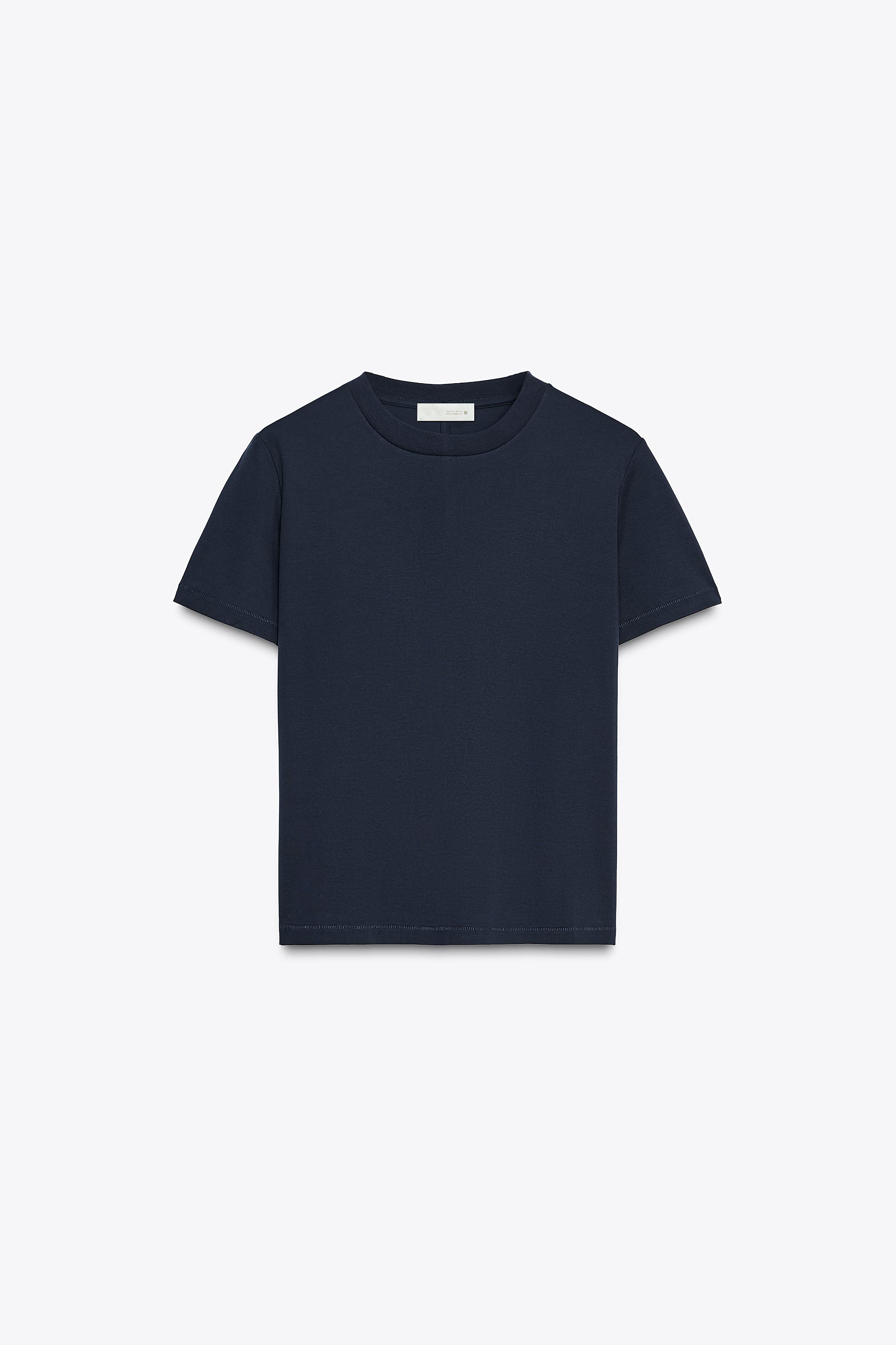マーセライズドコットンTシャツ - ホワイト | ZARA Japan / 日本