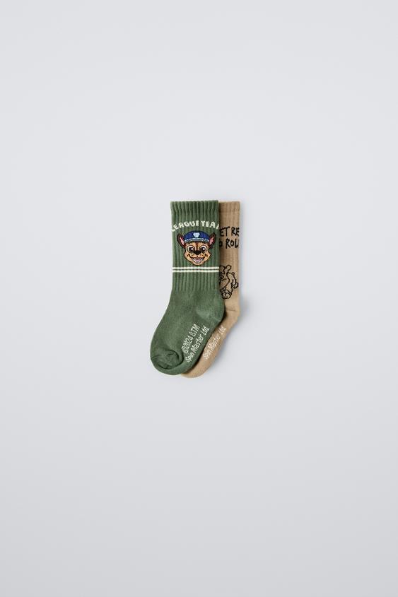 TWO-PACK OF PAW PATROL ™ SOCKS - Green | ZARA Canada