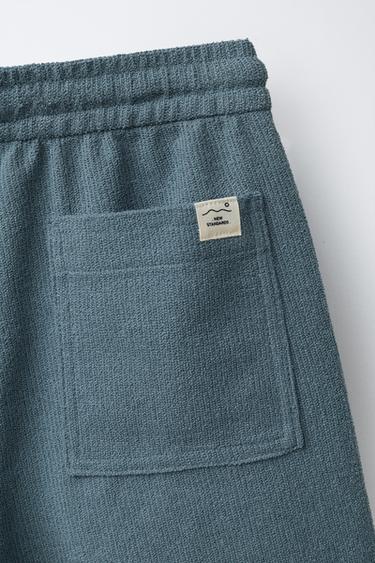 SHORT RUSTIQUE - Bleu / Vert de Zara - Image 3