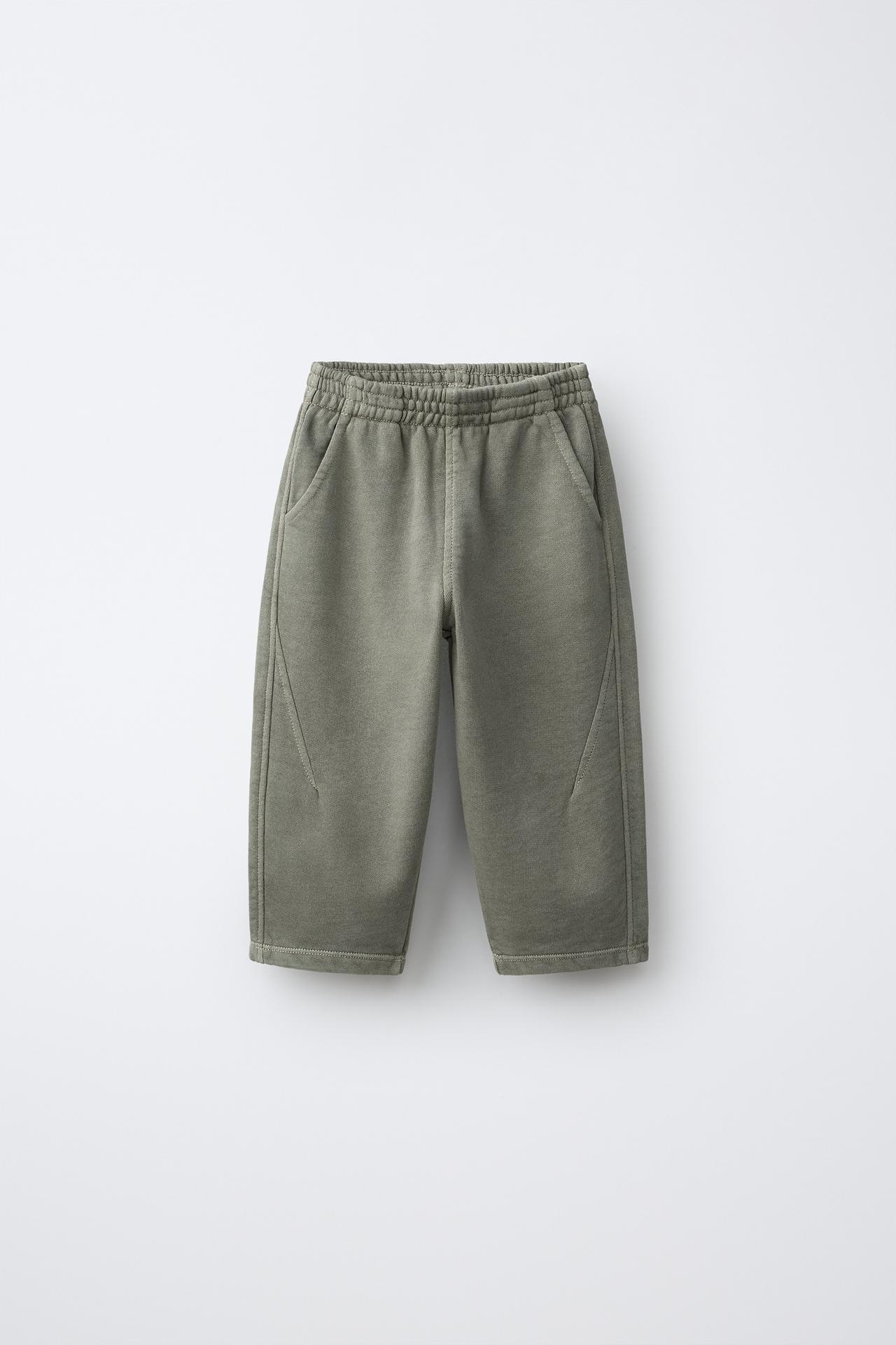 SOLID BARREL PANTS — Khaki