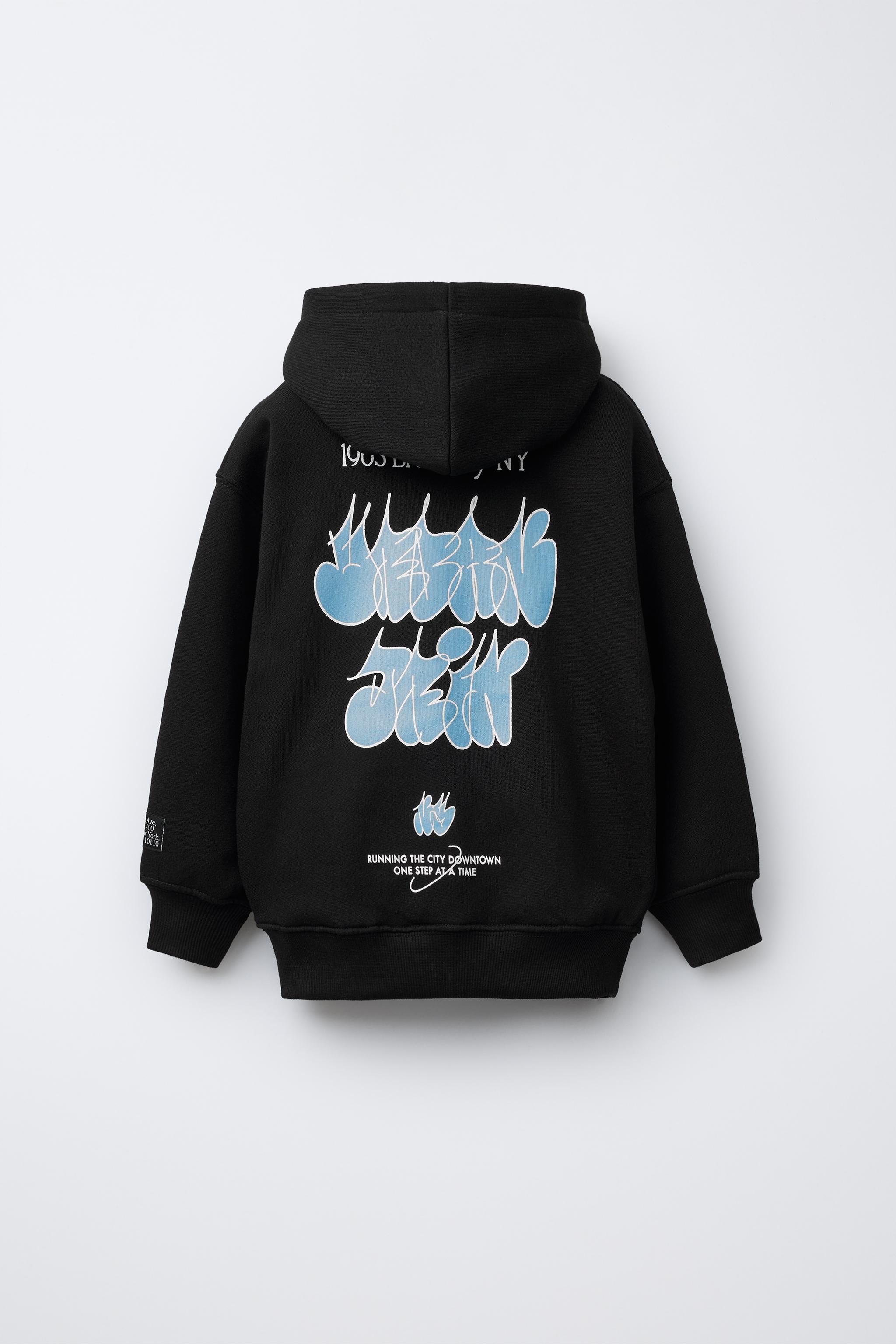 GRAFFITI HOODIE - Black | ZARA New Zealand