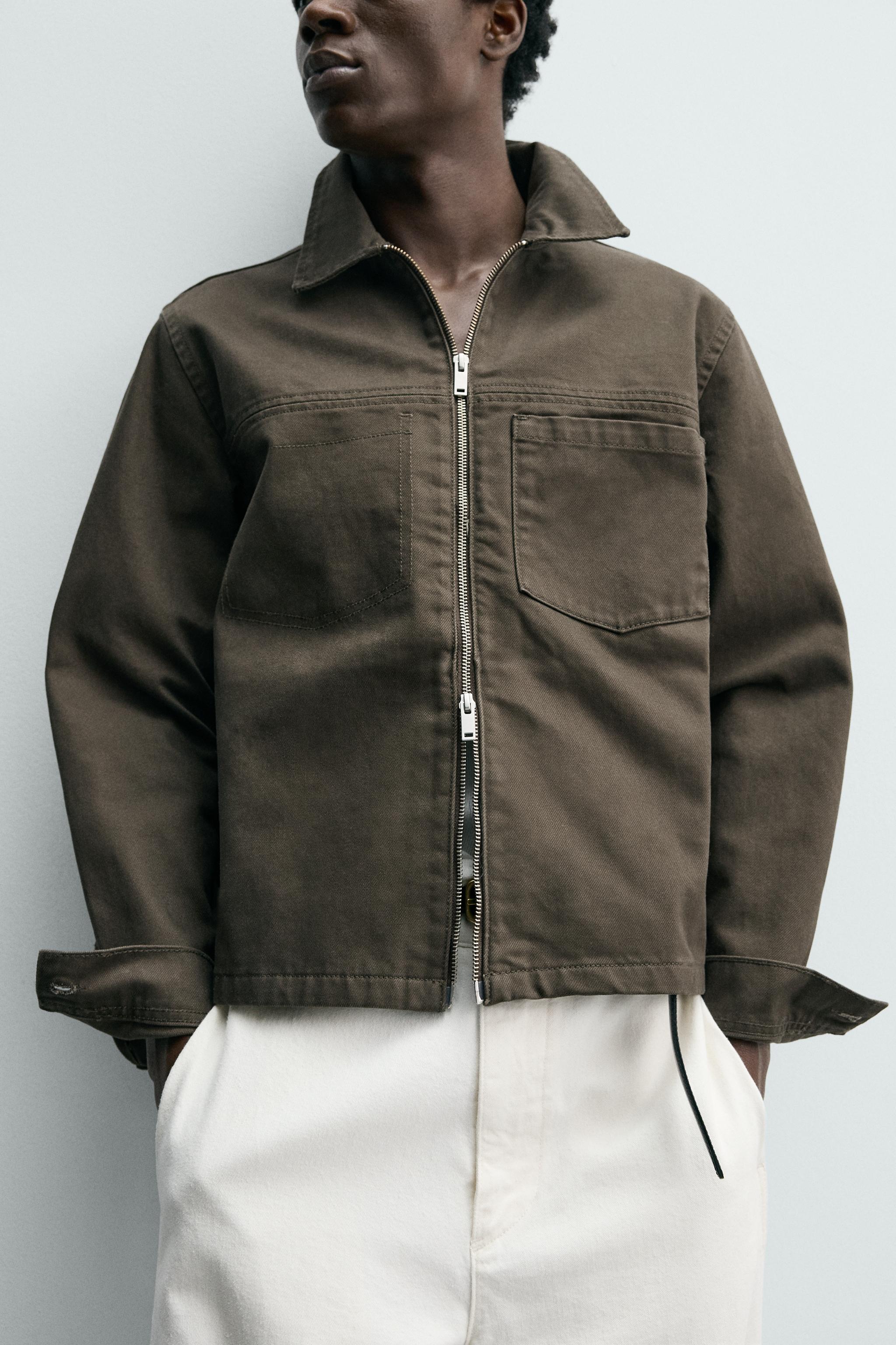 REGULAR FIT ZIP-UP OVERSHIRT