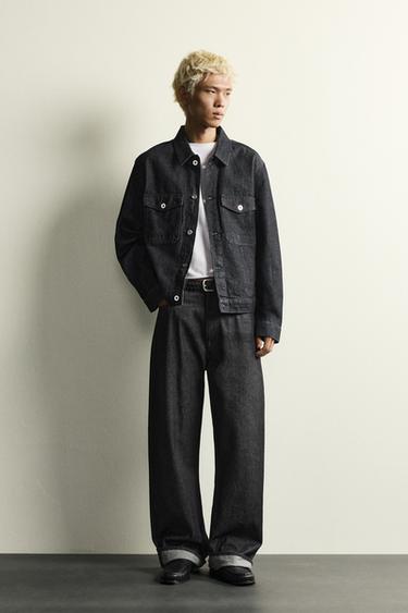 CAZADORA DENIM BÁSICA - Índigo de Zara - Imagen 0