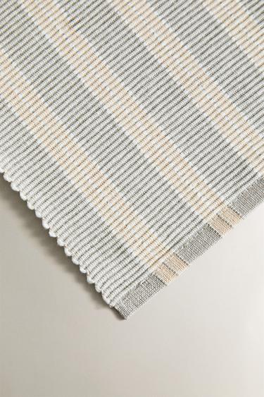 STRIPED TABLE RUNNER - Green / Blue by Zara - Image 2