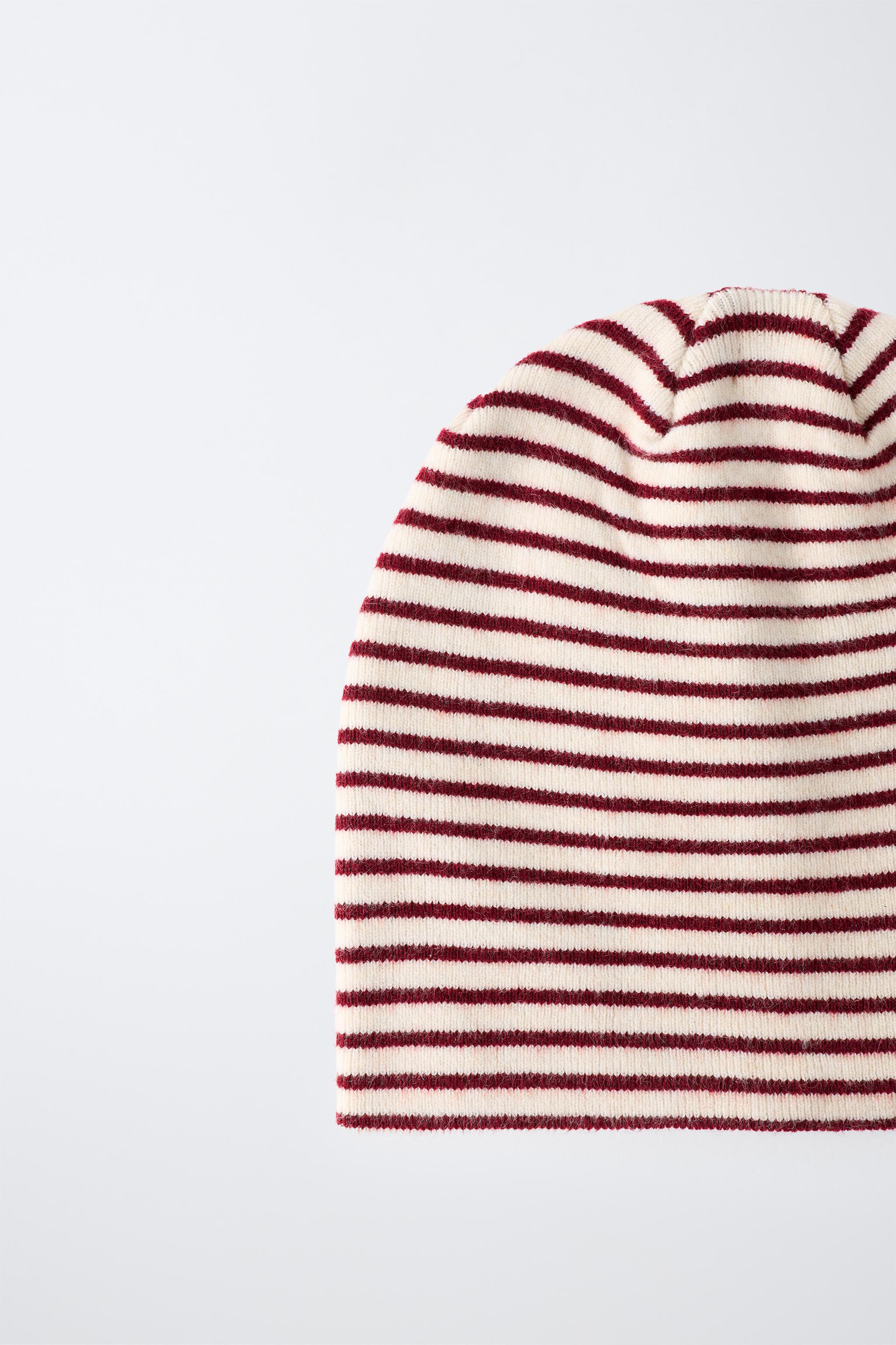 STRIPED KNIT BEANIE