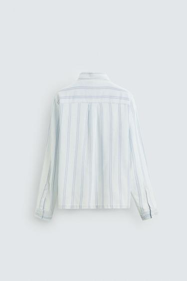 CHEMISE STRUCTURÉE À RAYURES - rayures de Zara - Image 7