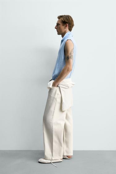 TEXTURED KNIT VEST - Light sky blue by Zara - Image 3