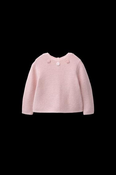 JERSEY PUNTO FLORES CROCHET - Rosa claro de Zara - Imagen 0