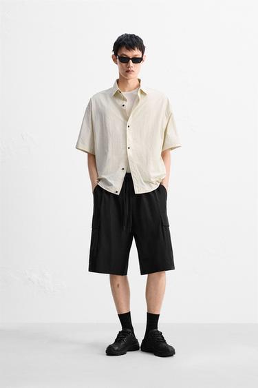 Zara 輕質科技布襯衫 - 裸色