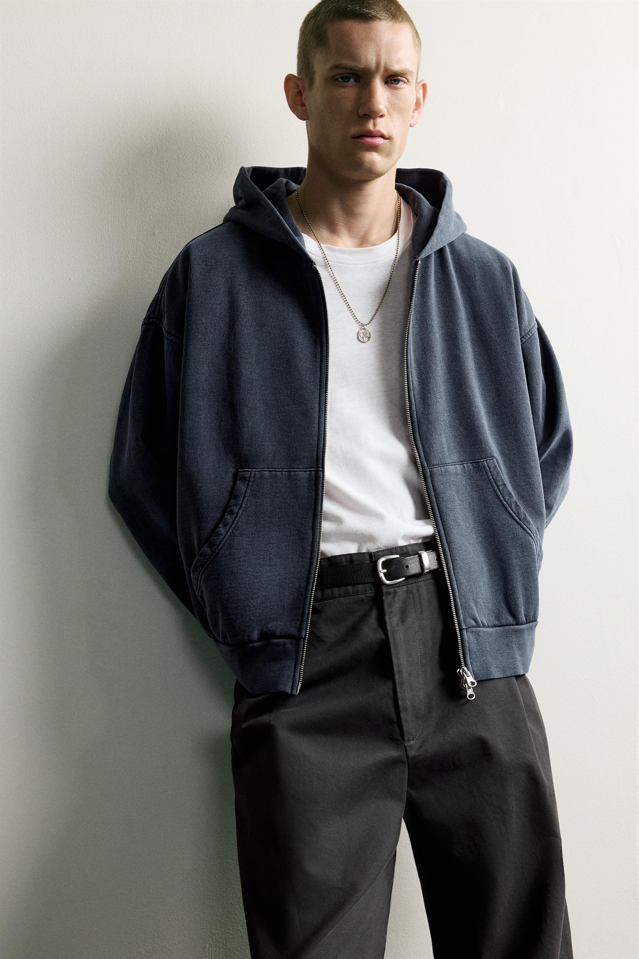 BASIC BOXY-FIT ZIP-UP HOODIE - thumbnail 6
