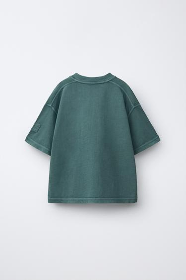 GARMENT DYE T-SHIRT - Green / Blue by Zara - Image 1