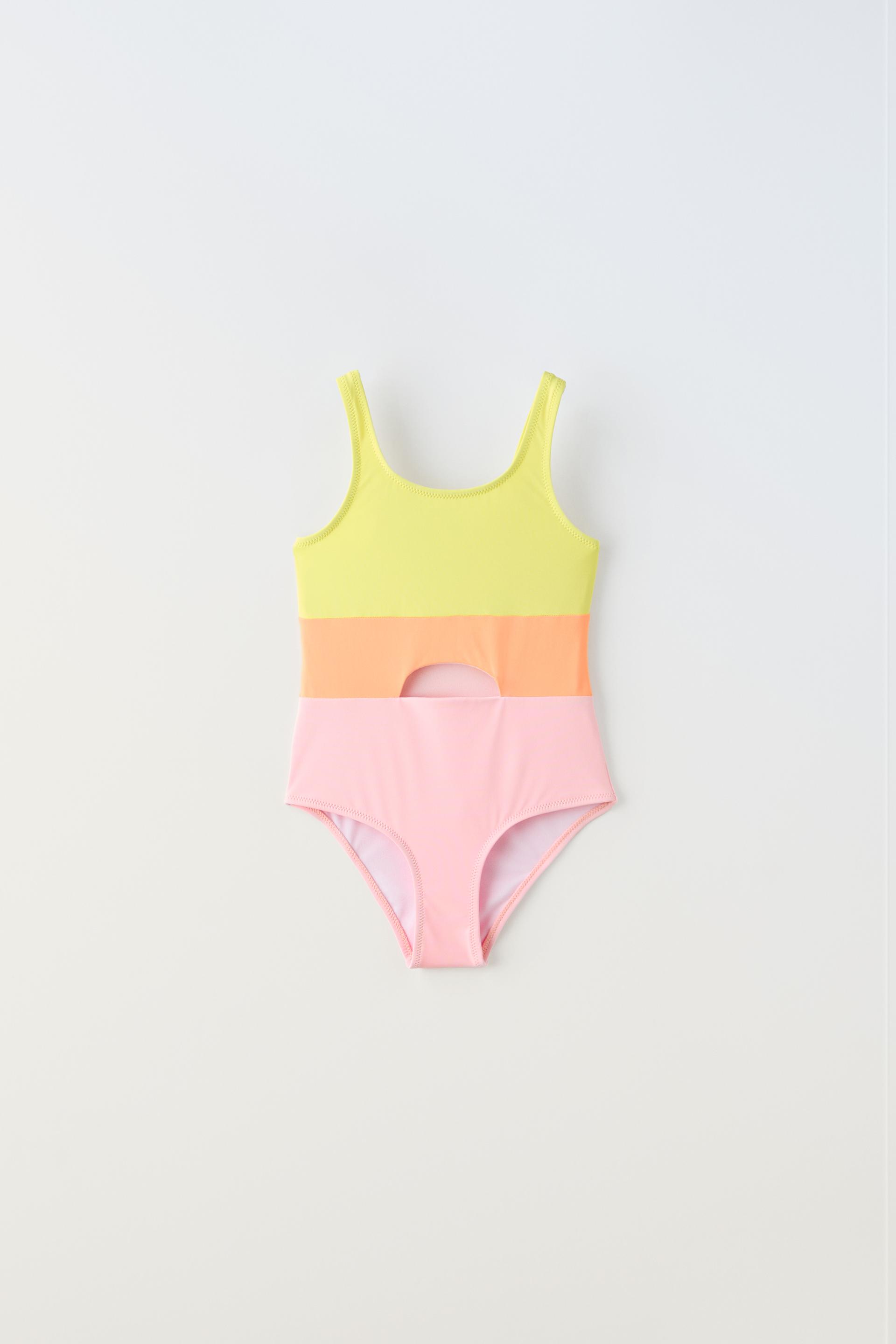 6-14 YEARS/ COLORBLOCK SWIMSUIT - Multicolored