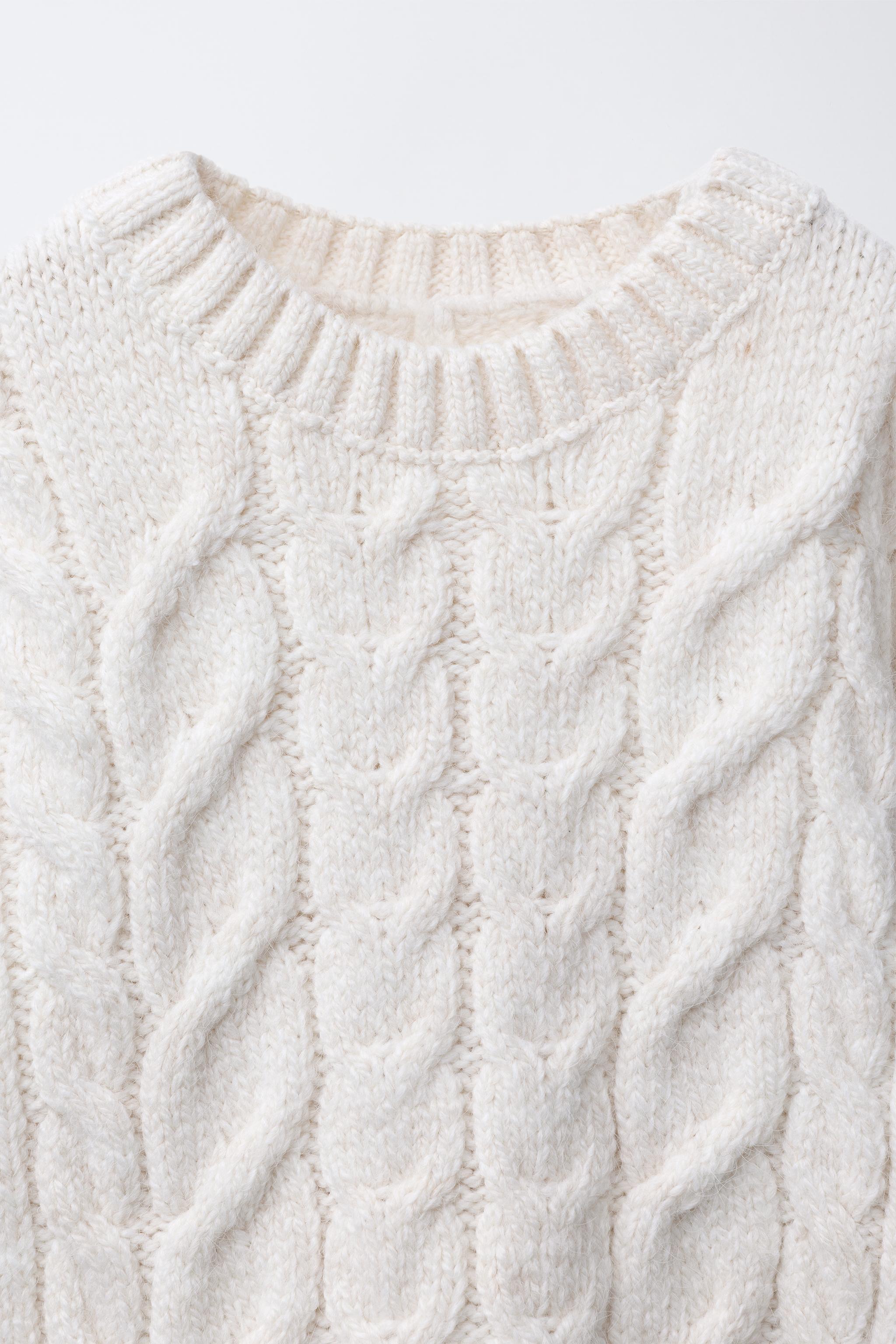 NKNIT ♡cable 2way KNIT WHITE 新品 NKNIT ♡cable 2way KNIT WHITE 新品
