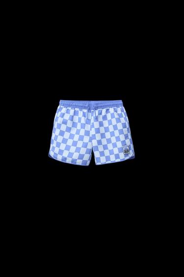 Zara 6-14 YEARS/CHECKERBOARD SWIM SHORTS - Aquamarine - Image 0