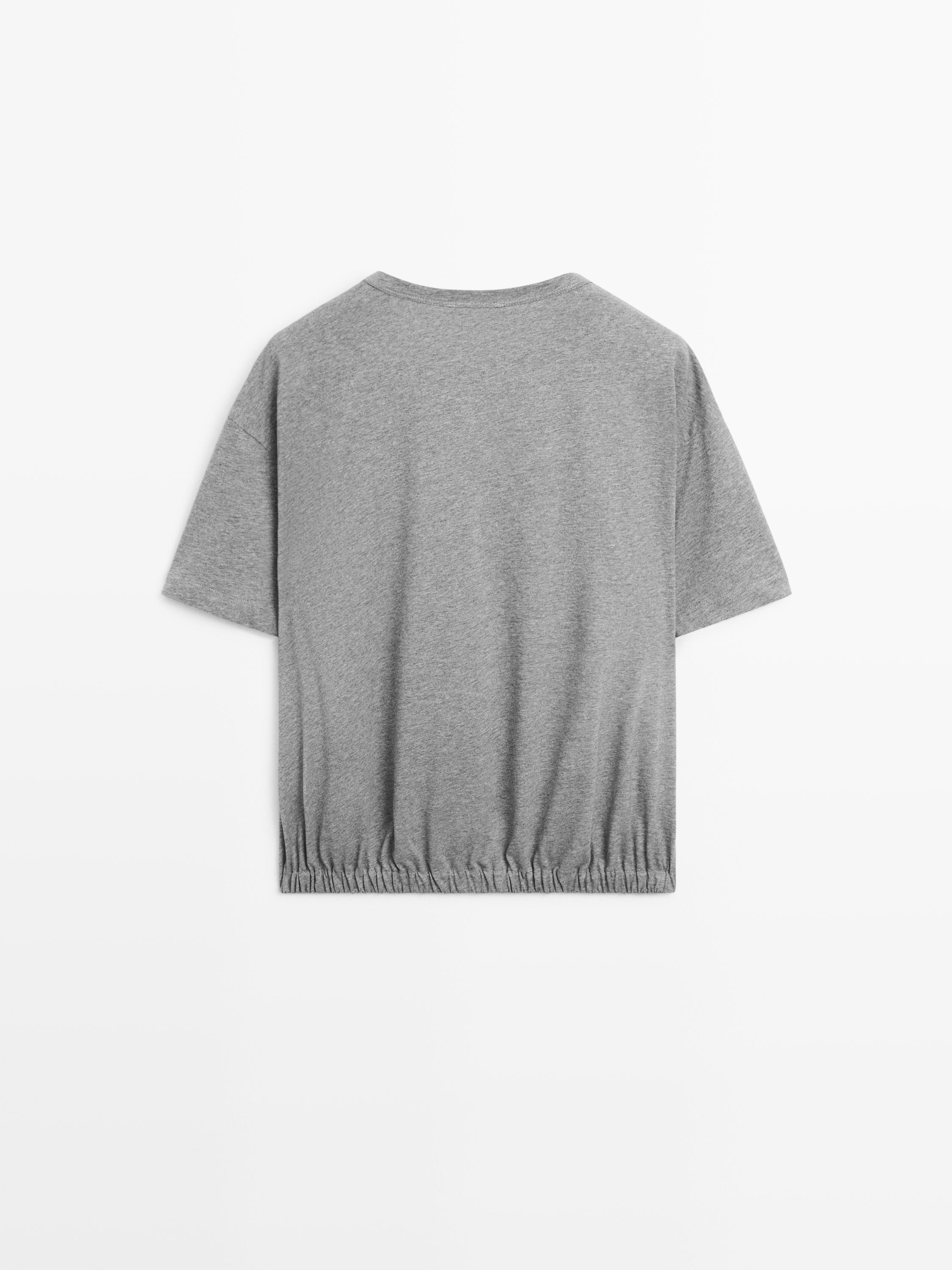 Short sleeve cotton balloon T-shirt