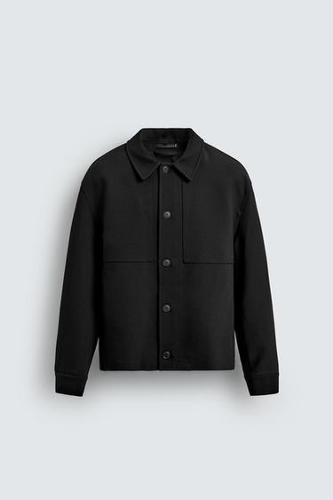 OVERSHIRT BOXY FIT - Μαύρο του Zara