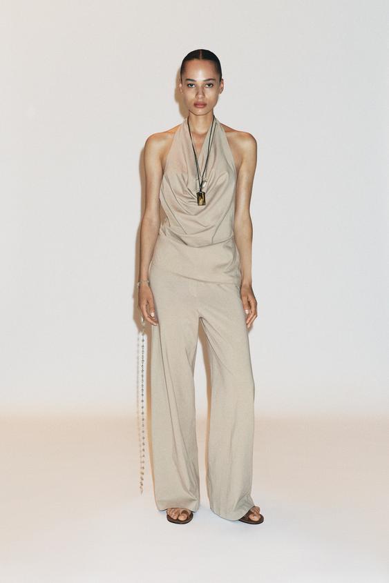 DYED EFFECT HALTER TOP