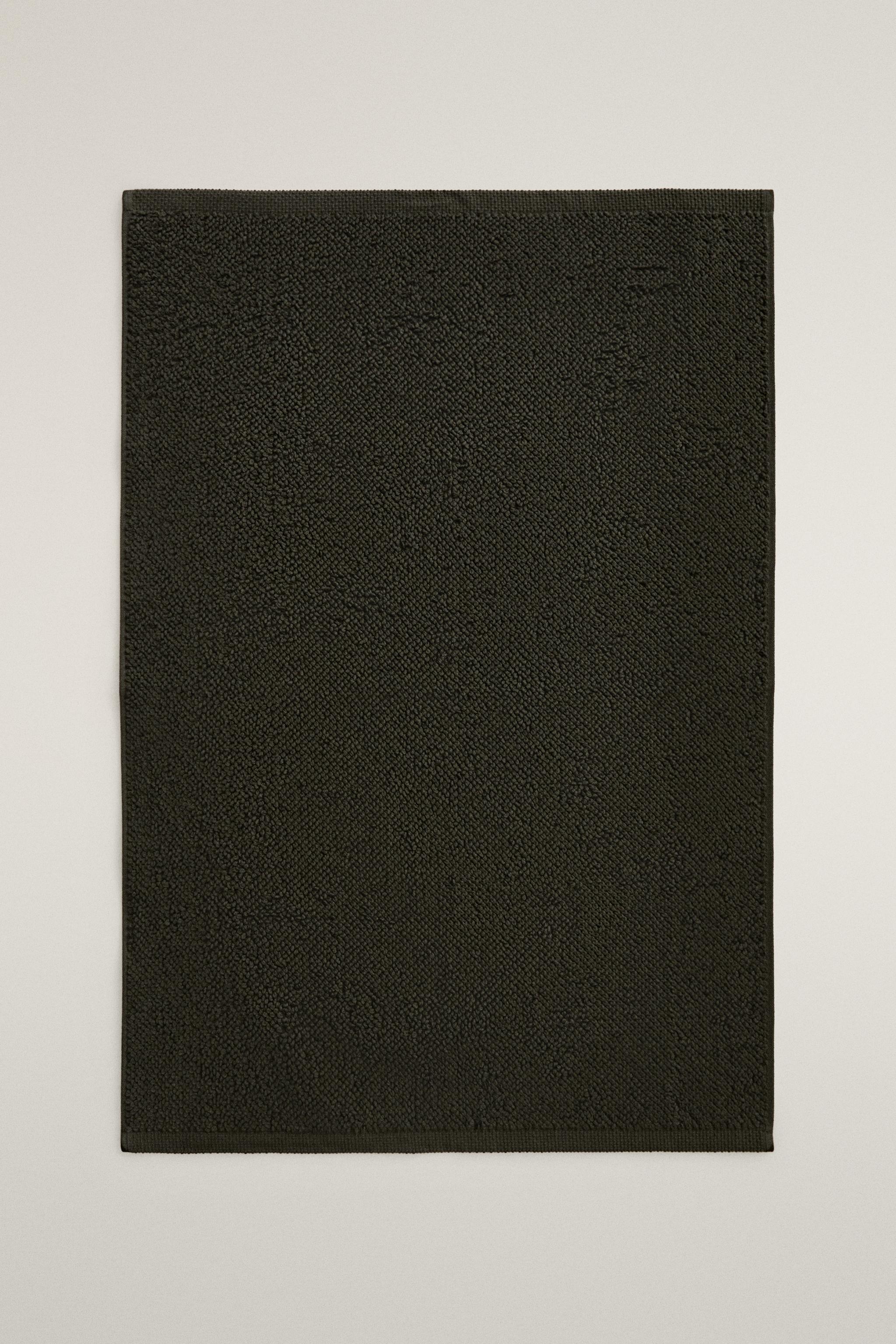 PLAIN BATH MAT — Dark green