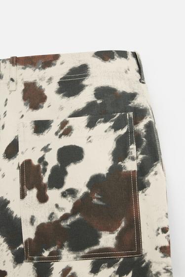 ANIMAL PRINT BERMUDA SHORTS - Sand / Black by Zara - Image 9
