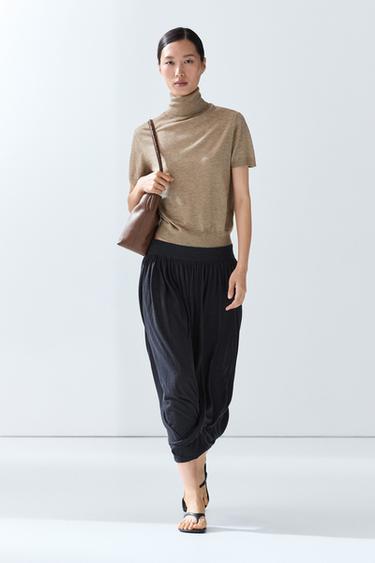Zara Turtleneck knit sweater - Beige marl - Image 0