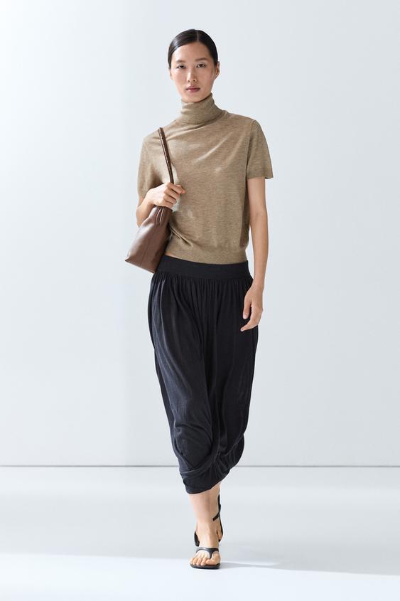 Zara Turtleneck knit sweater - Beige marl - Image 0