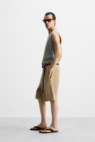 T-SHIRT TANK RELIEF - Vert gris de Zara - Image 3
