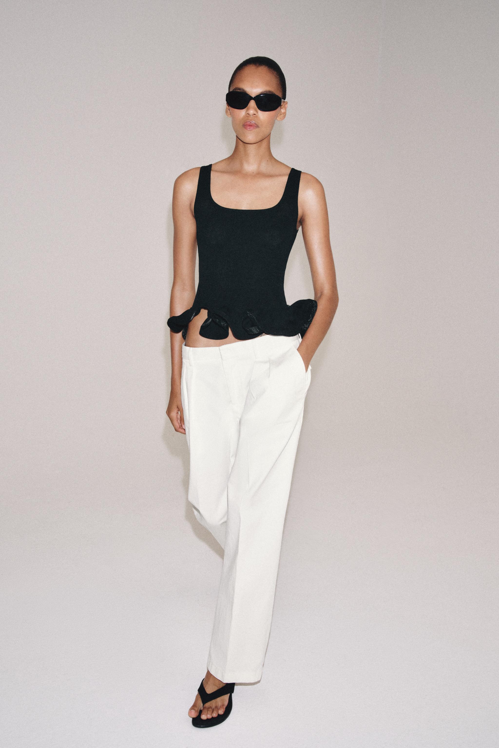 Zara WAVE HEM KNIT TOP — фото 6