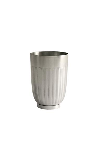 Zara WAVY METAL TOOTHBRUSH TUMBLER - Silver