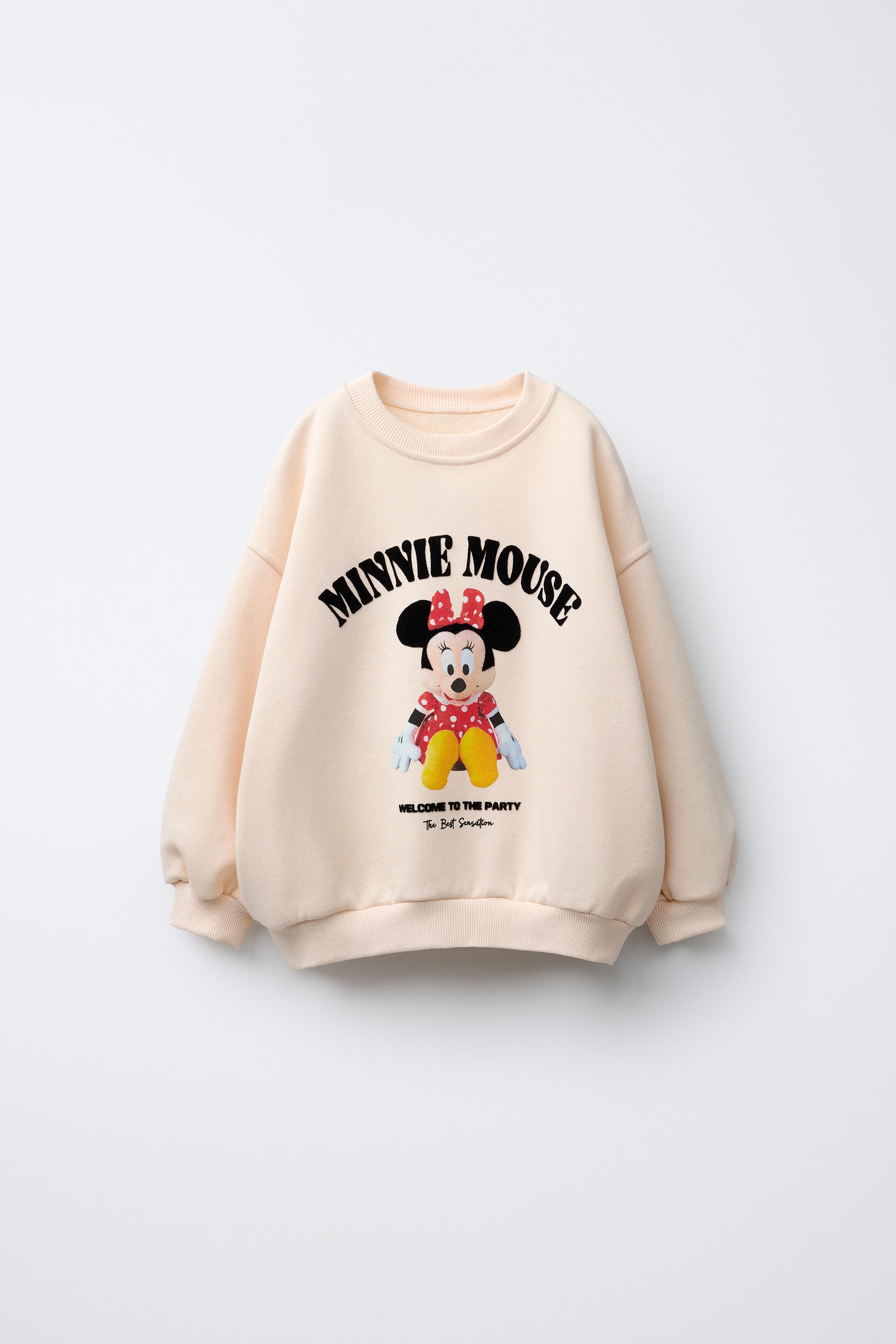 Sudadera Disney Mujer Zara SUDADERA ESTAMPADA FLOCK MINNIE MOUSE