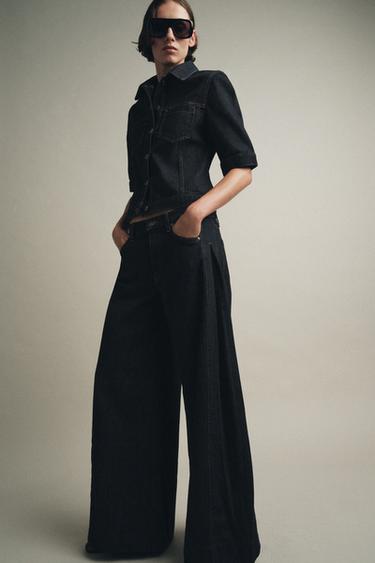 БРЮКИ БАЛЛОН СО СКЛАДКАМИ ZW COLLECTION — СИНИЙ от Zara