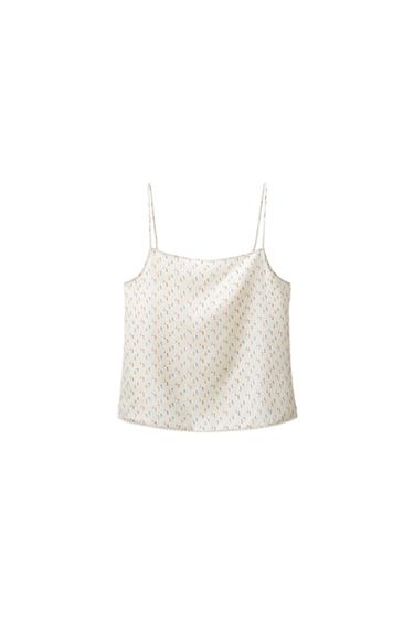 TOP SEDA 100% CREATED BY CARAMEL LONDON X ZARA - Estampado de Zara