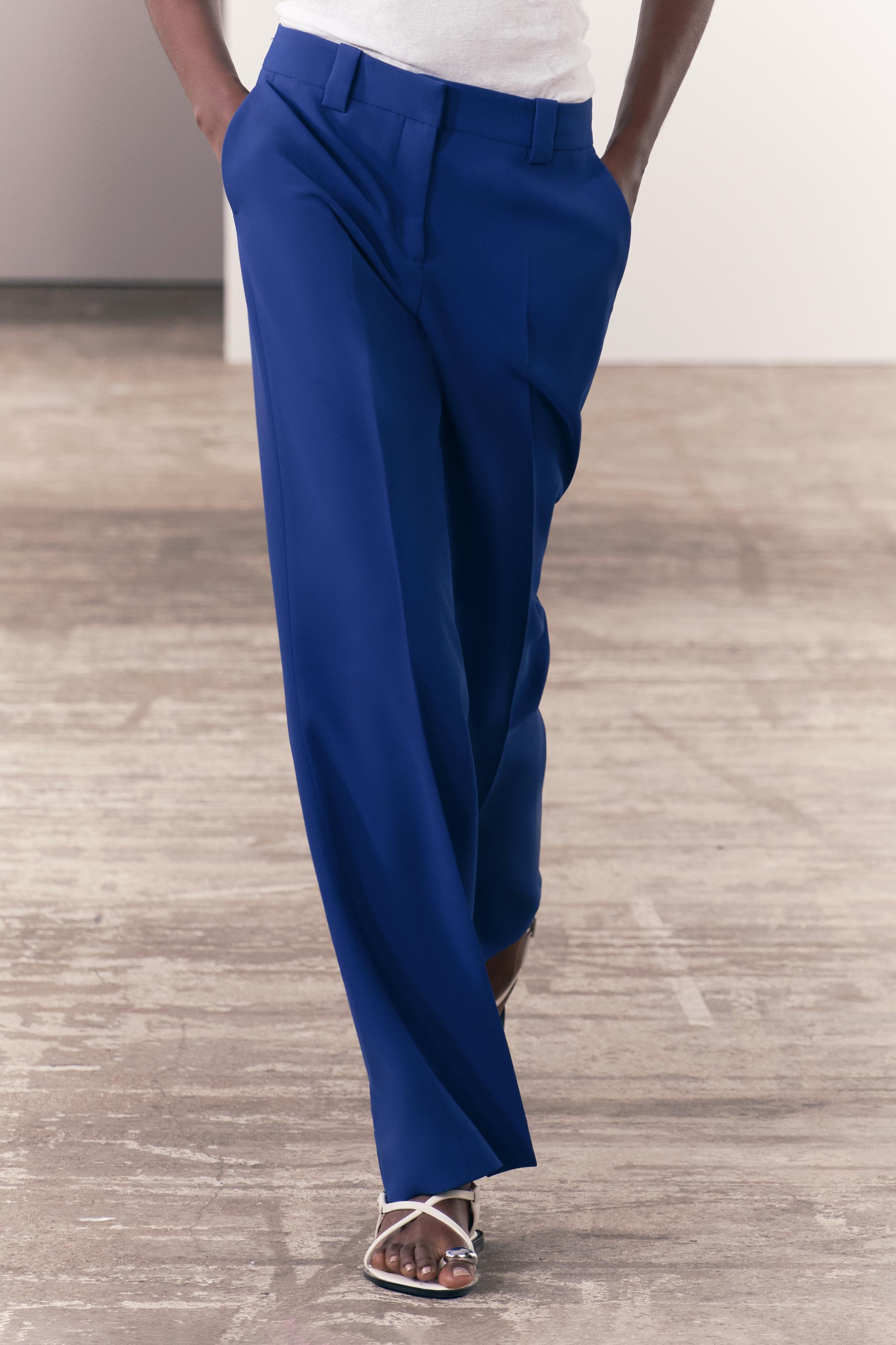 ZW COLLECTION FLARED PANTS - Bluish | ZARA Canada