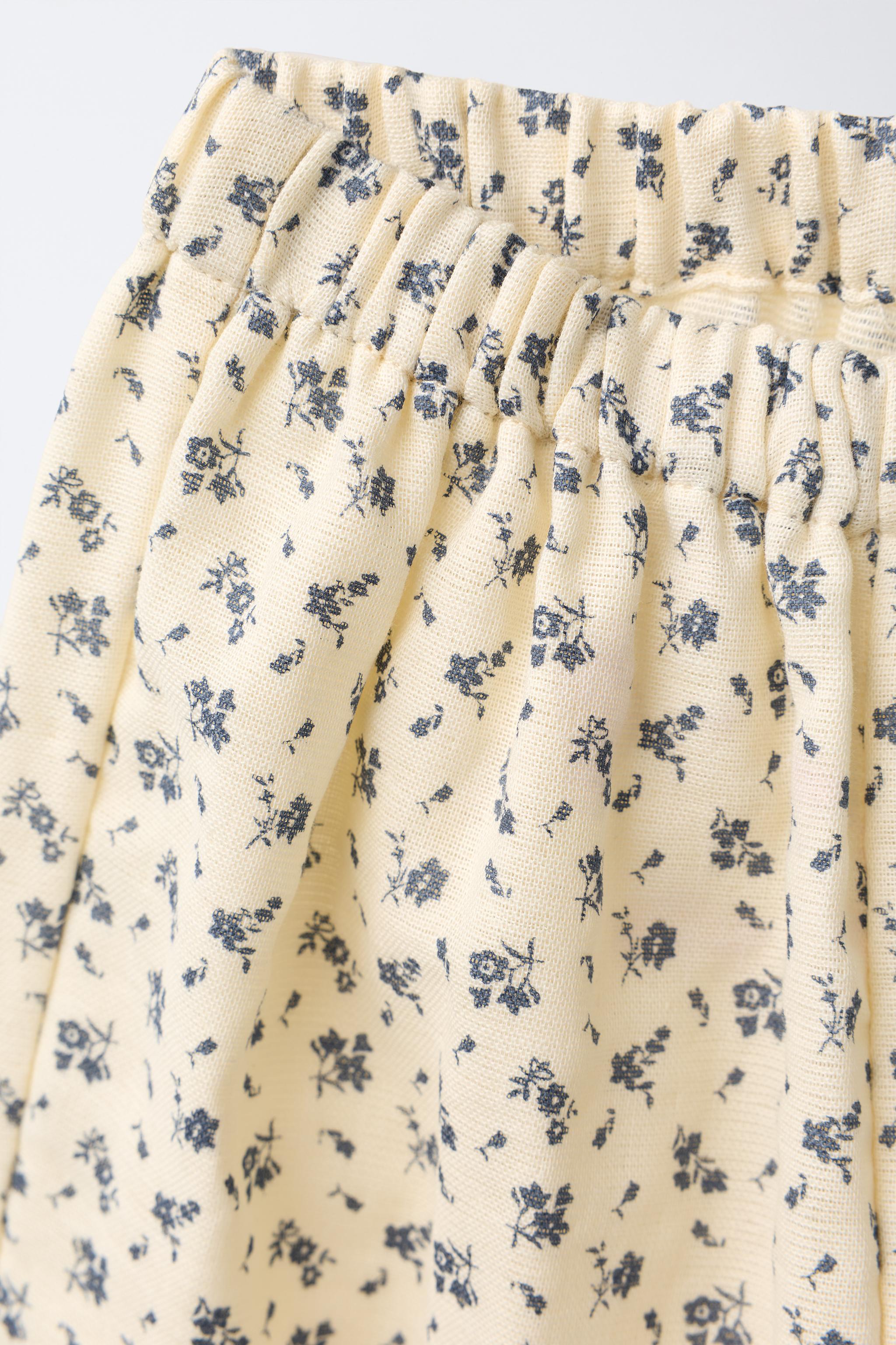 Детские брюки Zara FLORAL BAGGY PANTS — фото 3