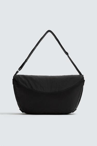 Zara NYLON SHOULDER BAG - Black