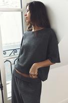 ZW COLLECTION SATIN ASYMMETRIC TOP
