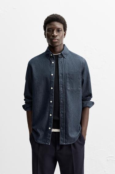 FADED DENIM SHIRT - Indigo by Zara