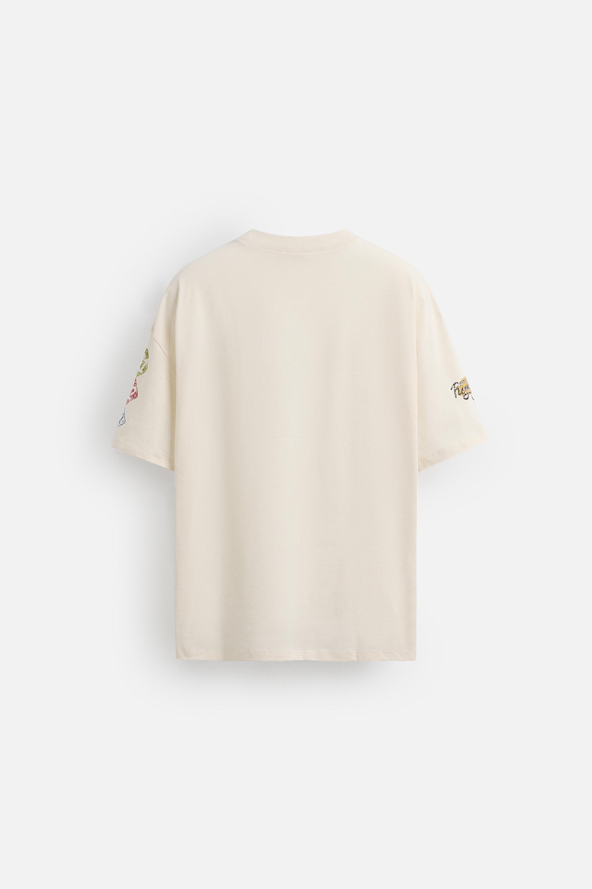 【ZARA】コントラストトリムTシャツ エクリュ | 0962/465/712 ZARA】コントラストトリムTシャツ 0962/465/712 (ZARA/Tシャツ
