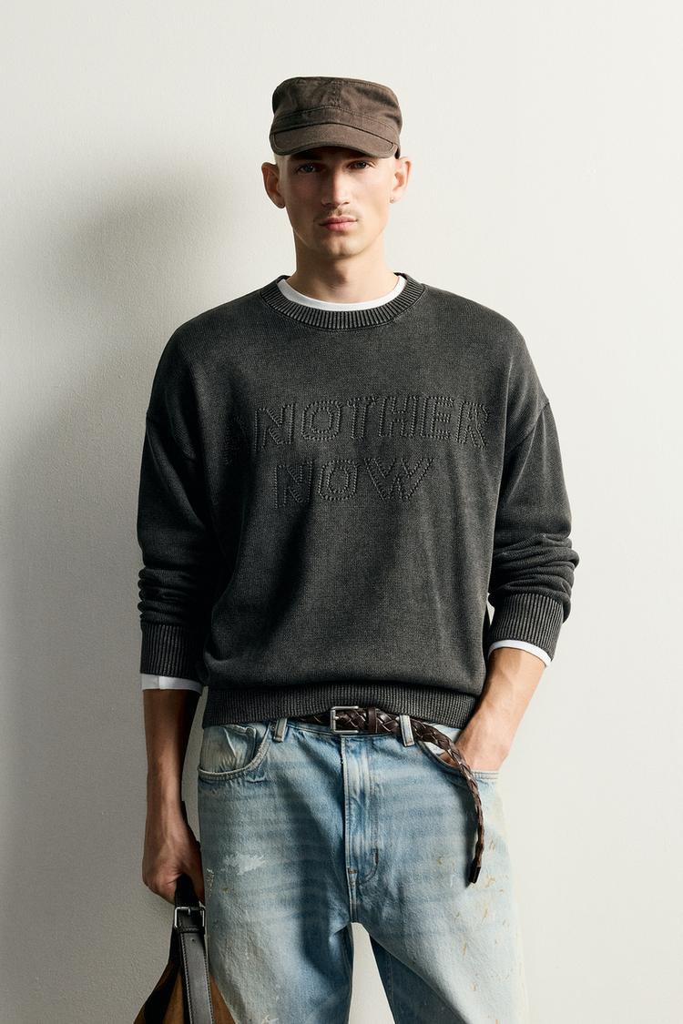 Jersey relaxed fit intarsia