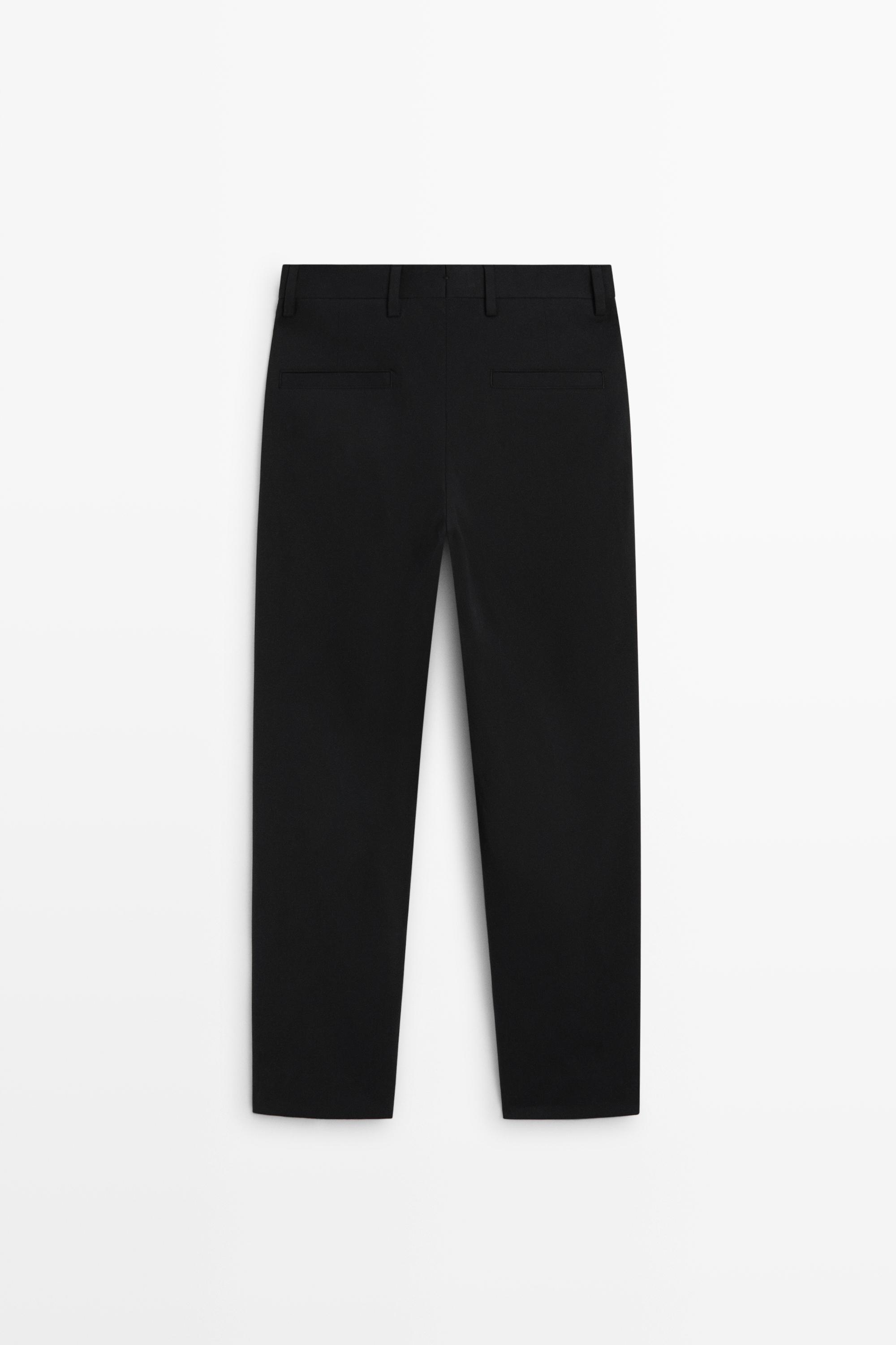 Wide-leg darted pants