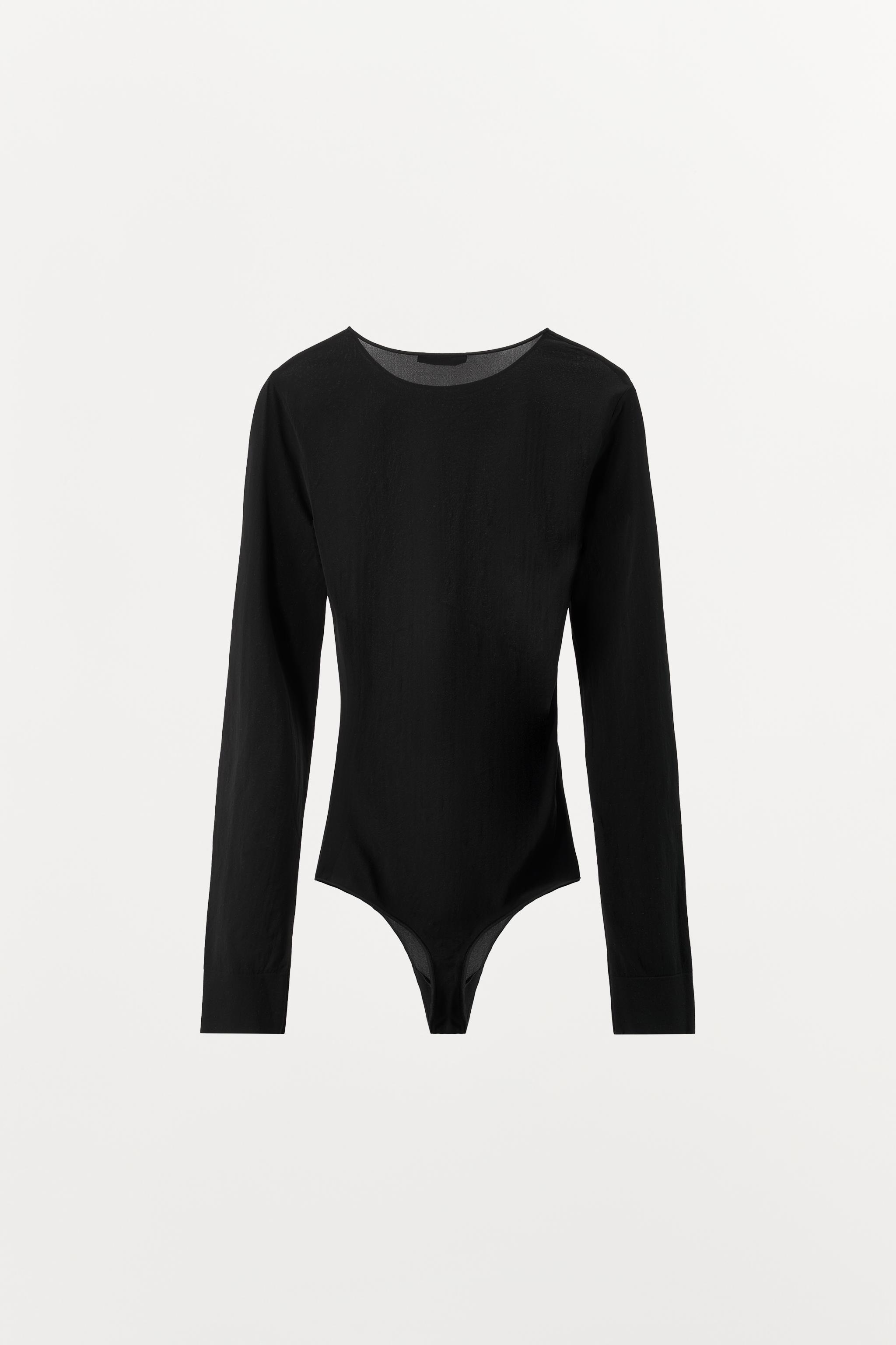 SHEER BODYSUIT WITH POLYAMIDE - Black | ZARA South Africa